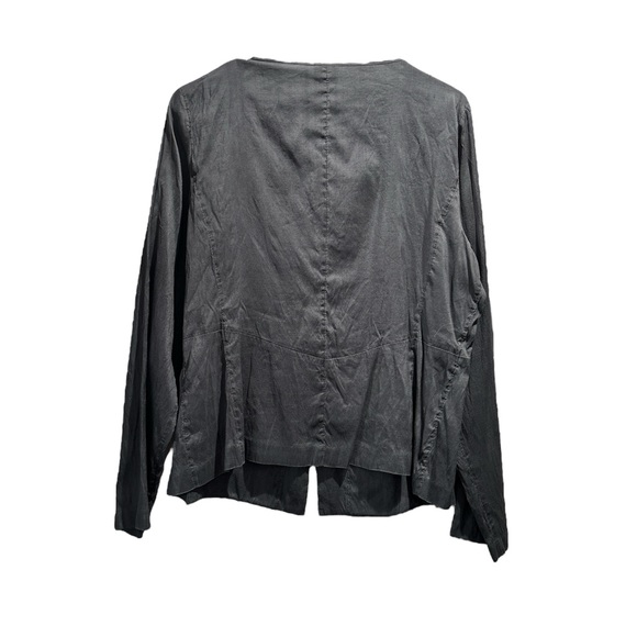 EILEEN FISHER Women’s Gray Silk Blazer Sz M - Picture 2 of 6